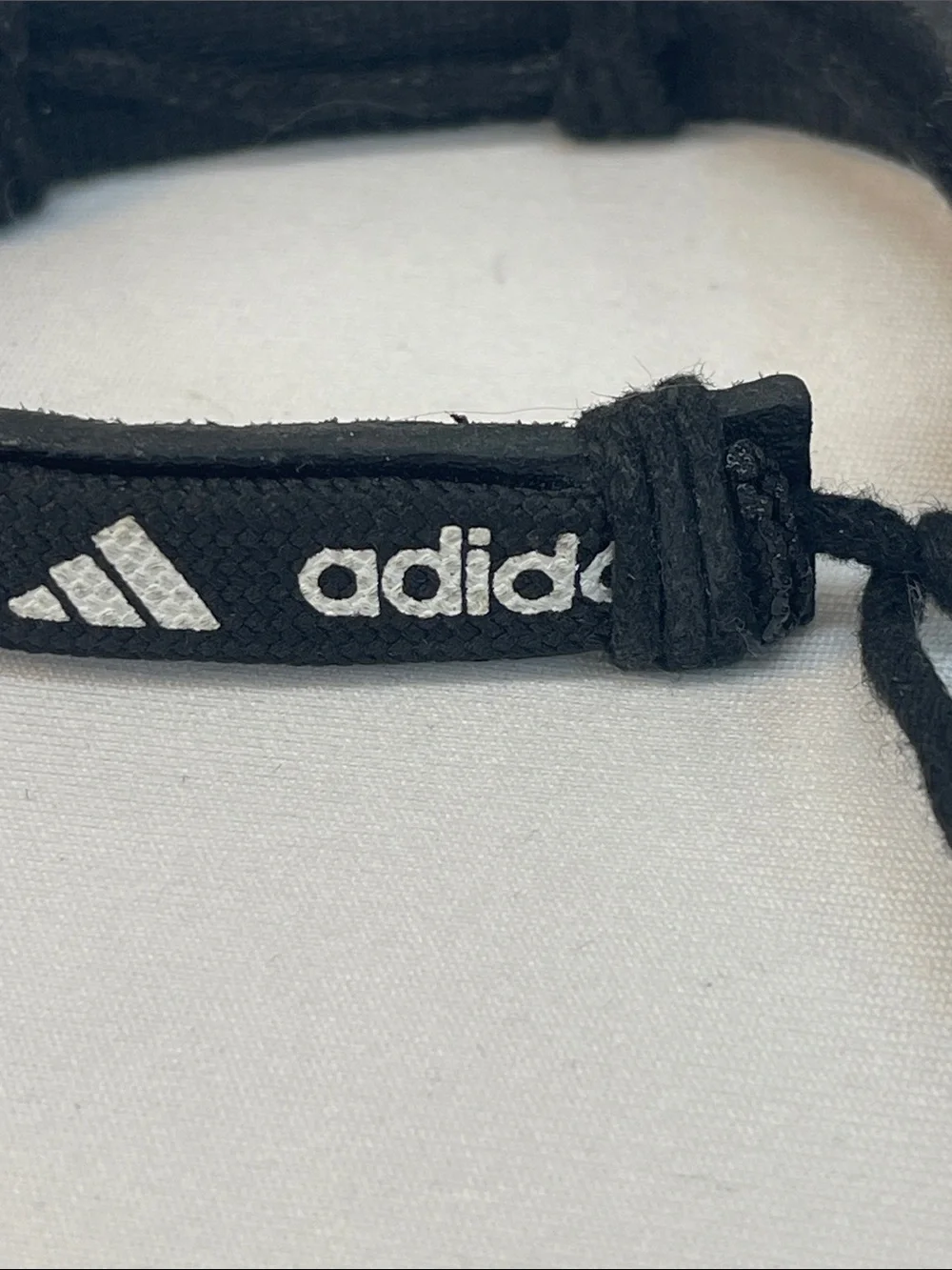 adidas Black and White Cord Logo Bracelet
